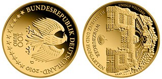 Baza monet EXG - 100 Euro: UNESCO Welterbe Wżrzburg
